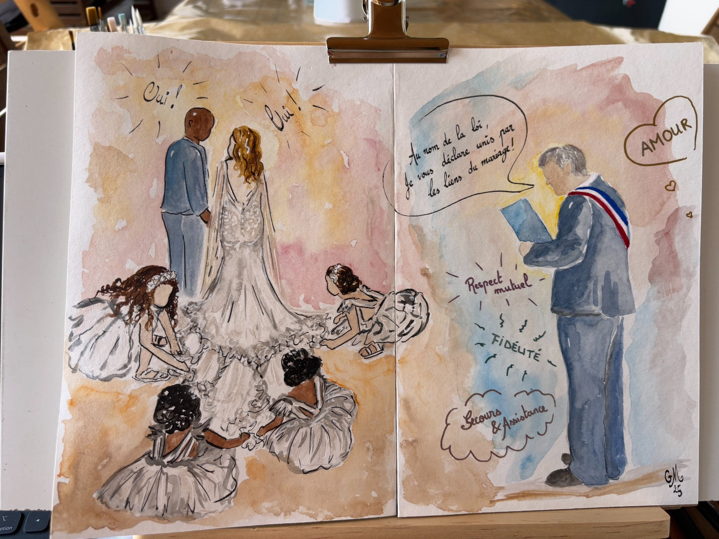 Illustrations des invités – Live PaintingSouvenirs