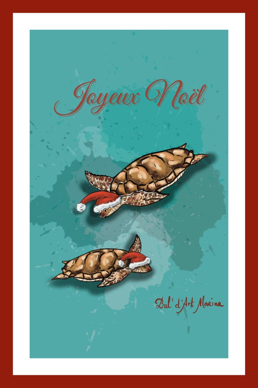 Carte Postale – Tortues de mer • Joyeux Noël