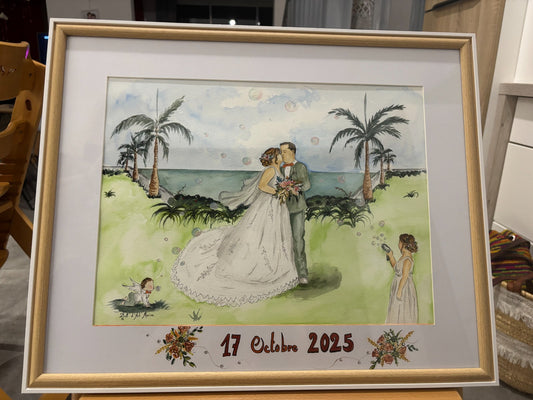 Live Painting des Mariés