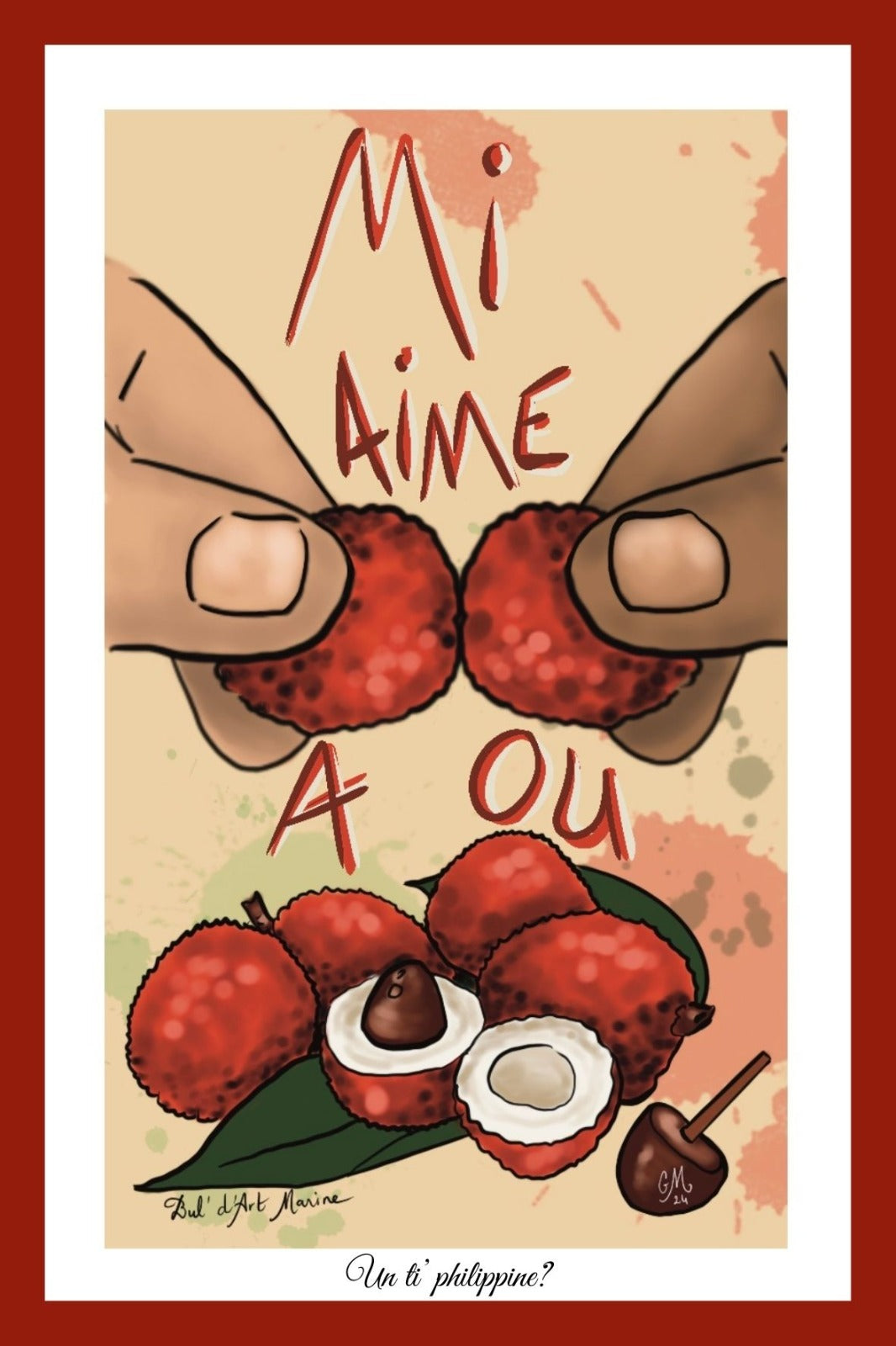 Carte Postale – “Mi aim a ou”